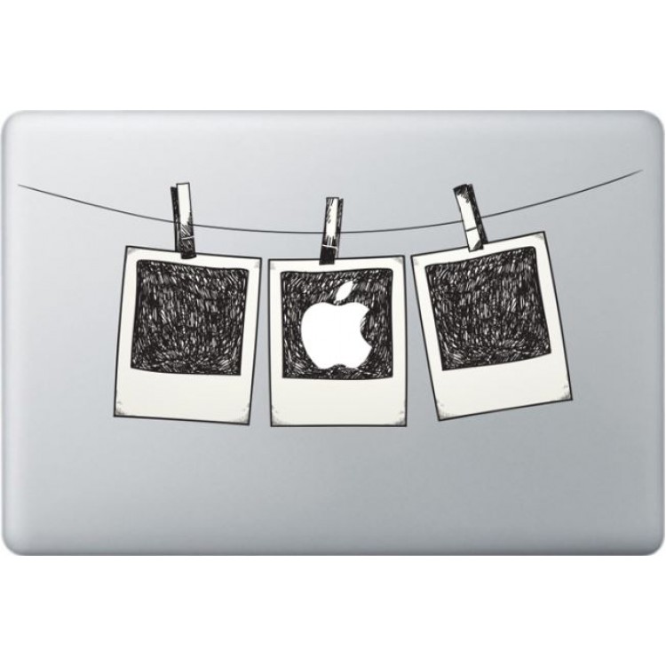 Polaroidfoto Macbook Sticker Gekleurde Stickers